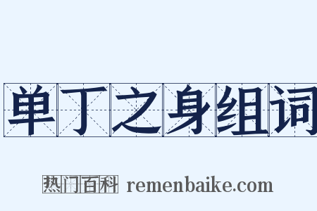 单丁之身组词是什么意思的图片